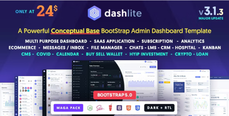 DashLite (v3.2.4) Bootstrap Responsive Admin Dashboard Template