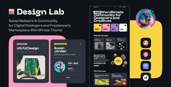 Design Lab (v1.0.8) Freelancers Community WordPress Theme