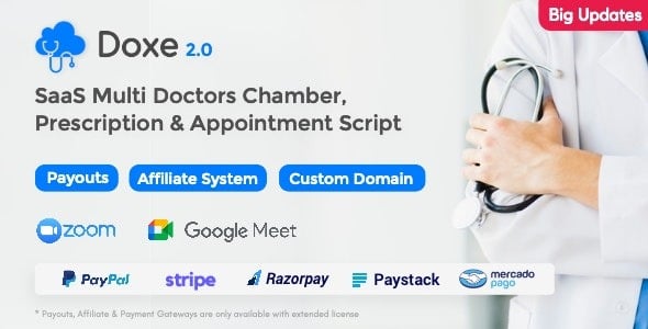 Doxe v2.2 SaaS Doctors Chamber, Prescription & Appointment System [Activated]