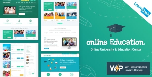 Education Center (v3.6.10) LMS Online University & School Courses Studying WordPress Theme