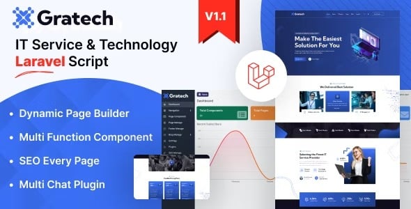 Gratech v3.2 IT Service And Technology With Component Page Builder