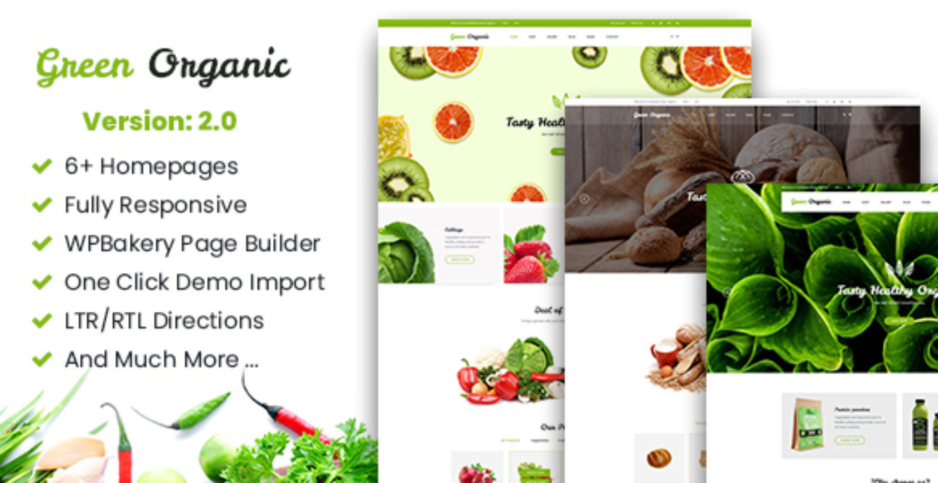 GreenOrganic v2.4 Organic & Bakery WordPress Theme