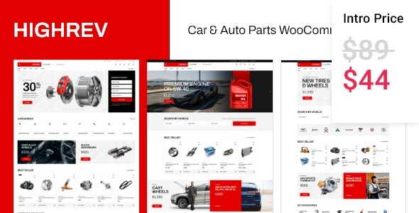 HighRev – Car & Auto Parts WooCommerce Theme 1.0.0