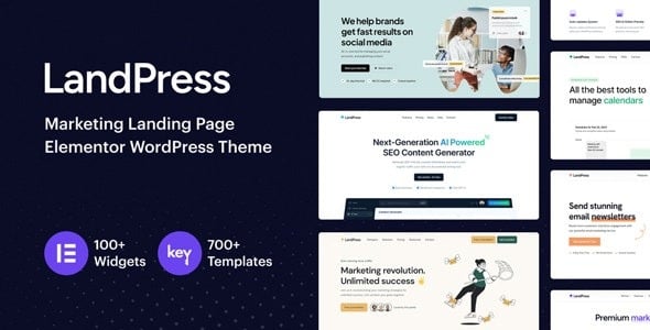 LandPress (v1.3) Marketing Landing Page Elementor WordPress Theme