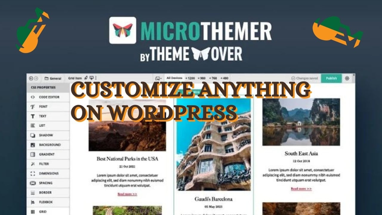 MicroThemer v7.3.2.2 WordPress CSS Editor (Activated)