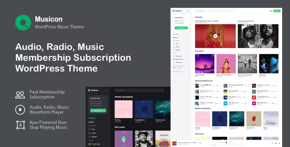 Musicon v4.2 WordPress Membership Music Theme [Activated]