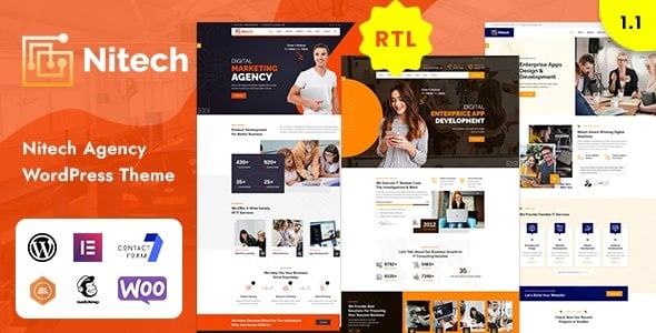 Nitech (v2.0) Agency & Technology Services WordPress Theme