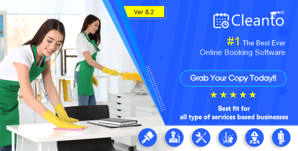 Cleanto (v8.4) Bookings management system for cleaners and cleaning companies [Activated]