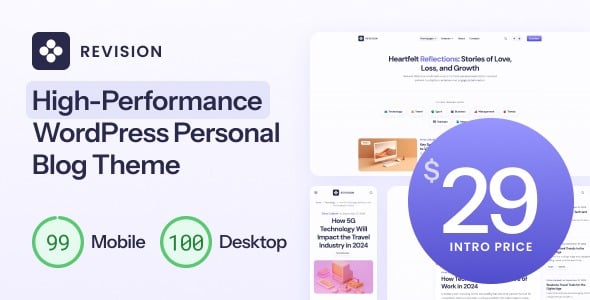 Revision v1.0.4 Optimized Personal Blog WordPress Theme [Activated]