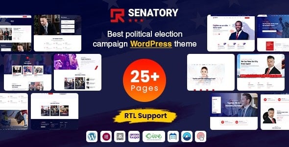 Senatory (v2.2.6) Political Candidate WordPress Theme