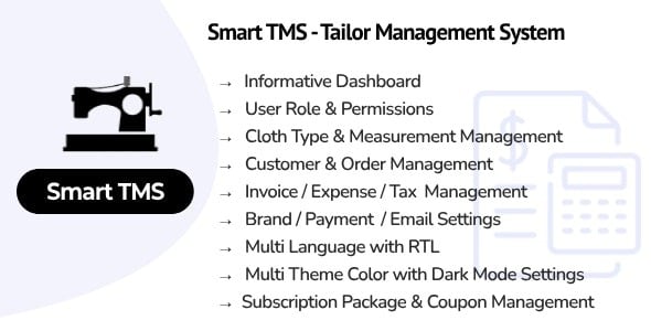 Smart TMS SaaS v1.1 Tailor Management System