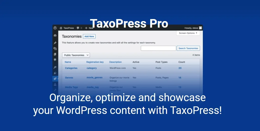 TaxoPress Pro (v3.27.0) the WordPress Taxonomy, Category and Tag Plugin [Activated]