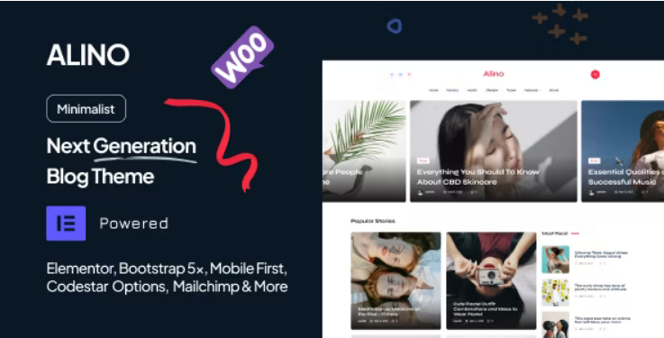 Alino (v2.0) Personal Blog WordPress Theme