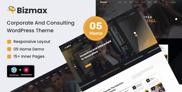Bizmax v1.0.1 Corporate And Consulting Business WordPress Theme