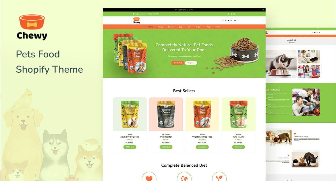 Chewy v1.0.0 Dog, Kitten & Pet Shop Shopify Theme