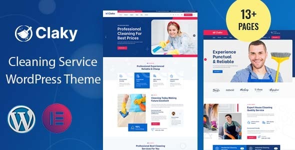 Claky v1.0.3 Cleaning Services WordPress Theme
