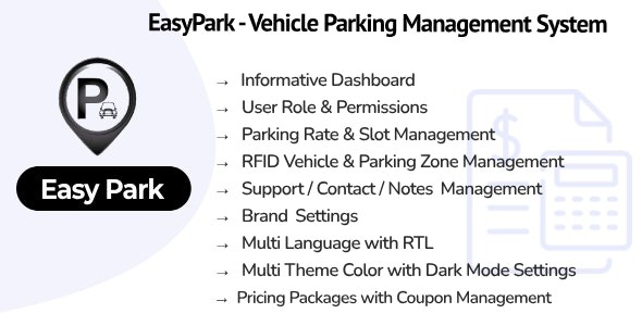 EasyPark SaaS v1.6 Vehicle Parking Management System