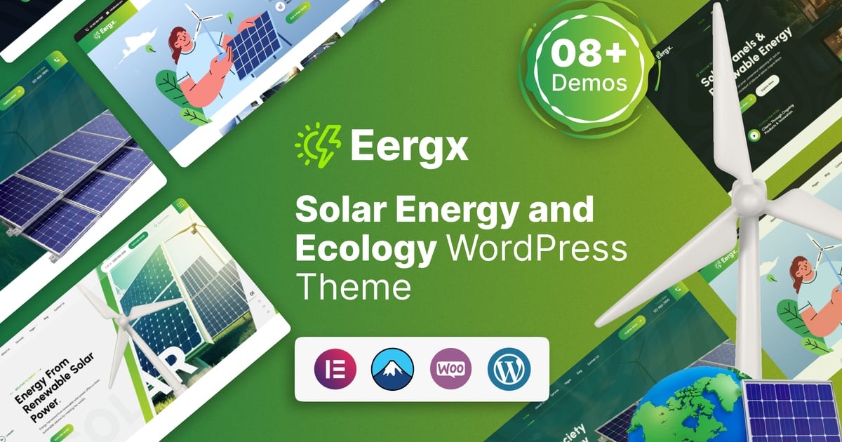 Eergx v1.0 Ecology & Solar Energy WordPress Theme