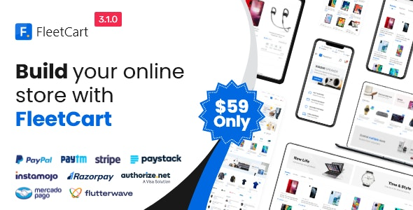 FleetCart (v4.6.1) Laravel Ecommerce System (Activated)