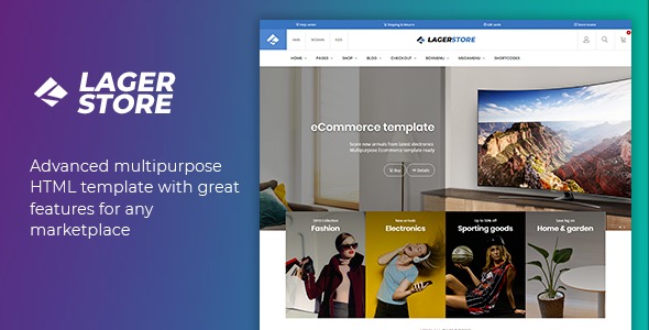 Lager v1.0 eCommerce HTML Template