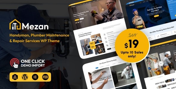 Mezon (v1.0.3) Plumber, Handyman Services WordPress Theme