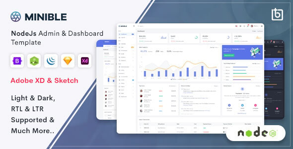Minible – Node.js Admin & Dashboard Template