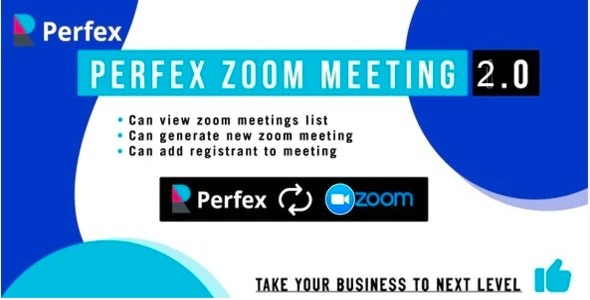Perfex Zoom Meeting Module v3.0