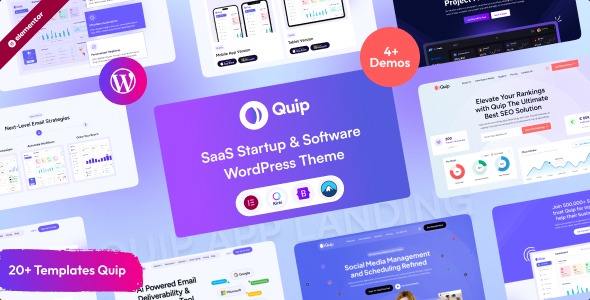 Quip v1.0.0 Saas Startup & Software WordPress Theme