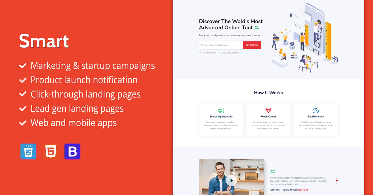 Smart – Marketing HTML Landing Page Template