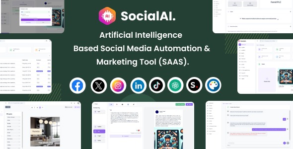SocialAI v2.0 – Artificial Intelligence Based Social Media Automation & Marketing Tool (SAAS)