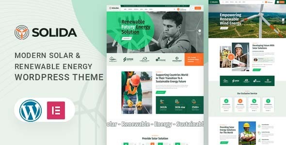 Solida v1.0.1 Solar & Renewable Energy WordPress Theme