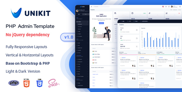 Unikit – Multi Application Admin Dashboard Template