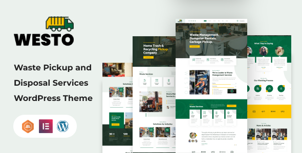Westo v1.5 Waste Disposal Services WordPress Theme