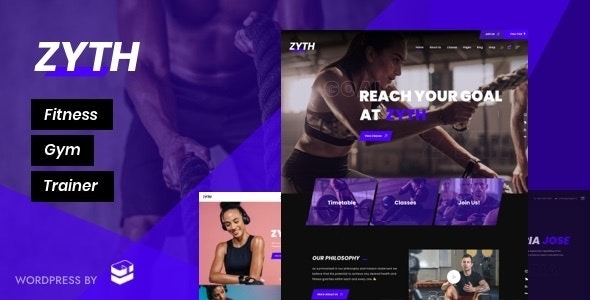 Zyth (v1.0.9) Fitness Gym WordPress