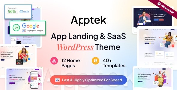 Apptek (v1.0.6) App & SaaS Theme [Activated]