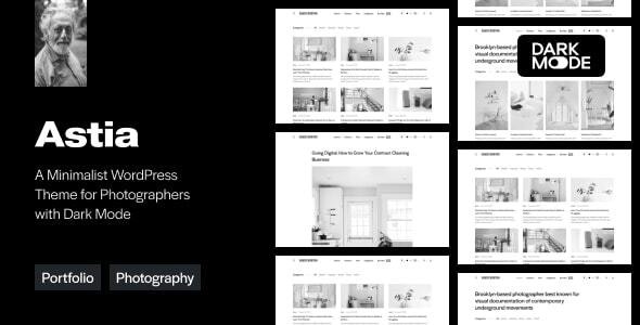 Astia (v1.0.8) Minimal Portfolio WordPress Theme for Photographers