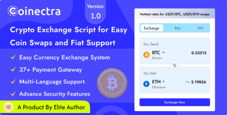 Coinectra v1.2 – Buy, Sell and Crypto Currency Exchange Script [Activated]