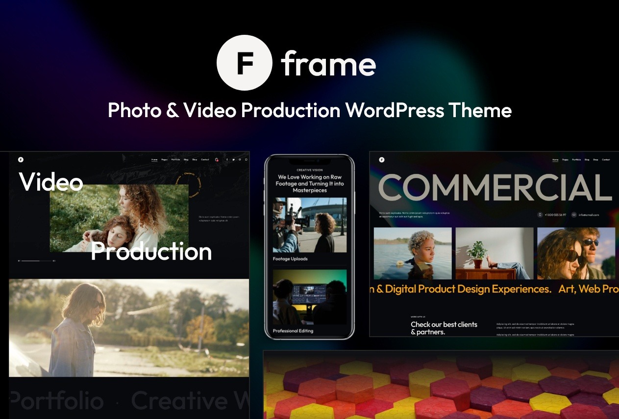 Frame (v2.1.0) Photo & Video Production WordPress Theme
