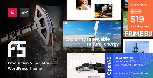 Fuse v1.0 Production & Industry WordPress Theme [Activated]