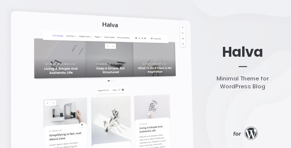 Halva v1.1.1 Minimal Theme for WordPress Blog