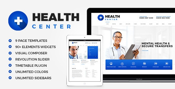 Health Center (v2.2) Medical WordPress theme