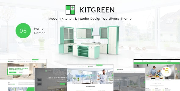 KitGreen (v3.0.9) Modern Kitchen & Interior Design WordPress Theme