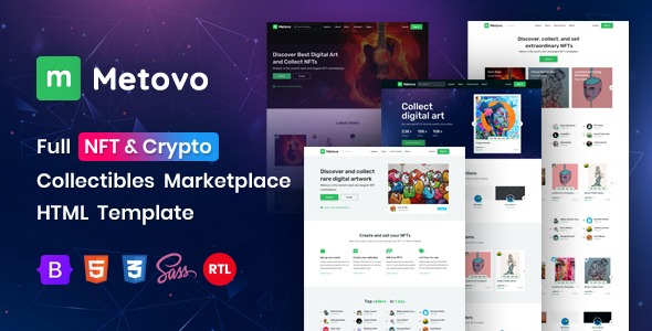 Metovo (v1.2) NFT Marketplace HTML Template