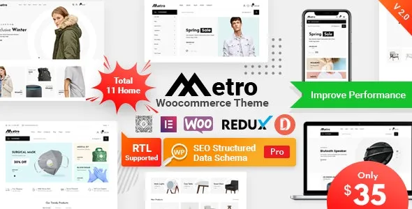 Metro (v2.11) Minimal WooCommerce WordPress Theme