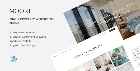 Moore v1.1.3 Single Property WordPress Theme