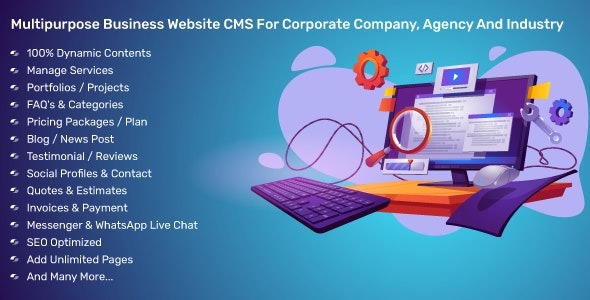 Multipurpose Business Website CMS For Corporate Company, Agency And Industry 4.2.0