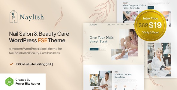 Naylish v1.0 Nail Salon & Beauty Care FSE WordPress Theme