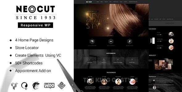 Neo Salon (v3.5) Barber Shop WordPress Theme