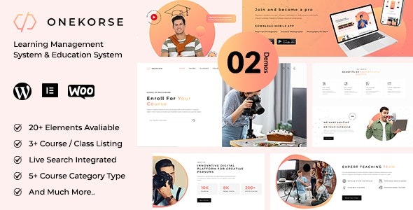Onekorse (v1.0.5) LMS Education Theme