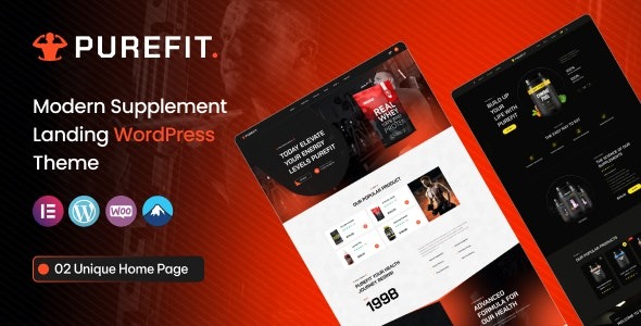 Purefit v1.0.1 Health Supplement WordPress Theme